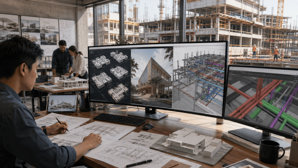 Lima tahap AI mengubah workflow arsitek dari konsep hingga konstruksi