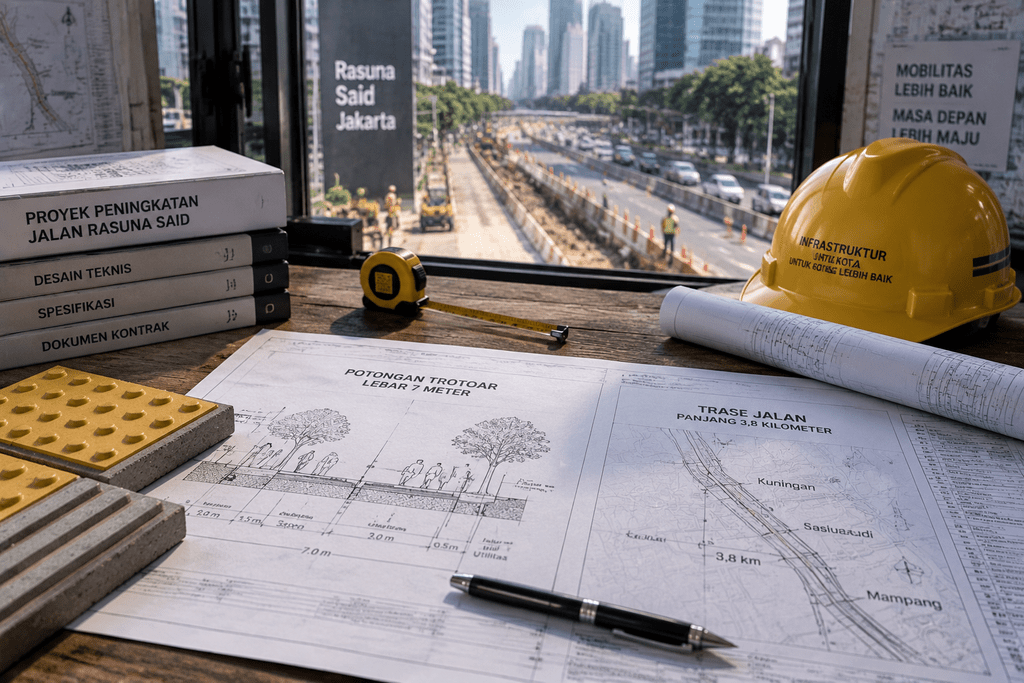 Revitalisasi Trotoar Jalan Rasuna Said 2026: Progres, Anggaran, dan Target Setara Sudirman-Thamrin