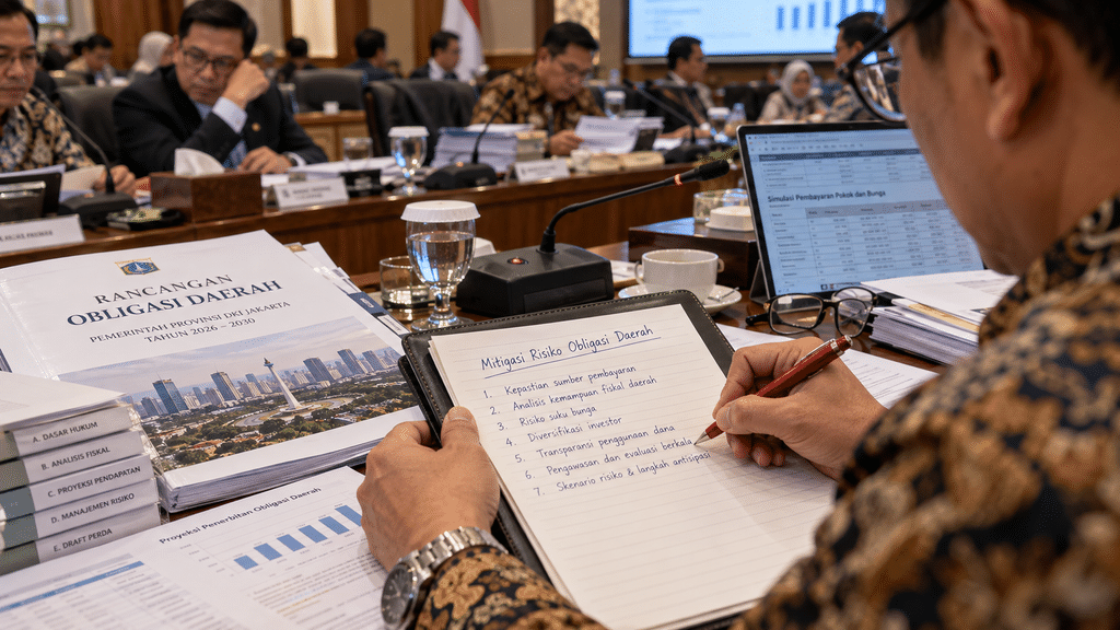 Rencana Besar Pemprov Jakarta di Balik Dana Cadangan 2026 12 Anggota Badan Anggaran DPRD DKI Jakarta mencatat poin-poin kritis pengawasan risiko fiskal obligasi daerah.