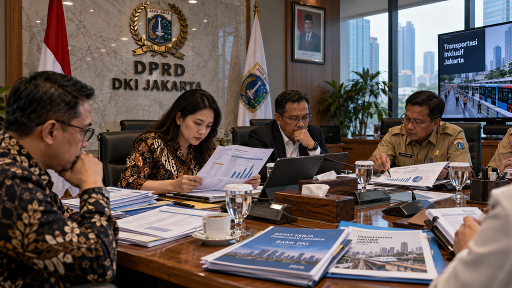 Rencana Besar Pemprov Jakarta di Balik Dana Cadangan 2026 3 Suasana meja pimpinan dewan dan komisi B DPRD DKI Jakarta saat membahas empat Ranperda penguatan permodalan BUMD.